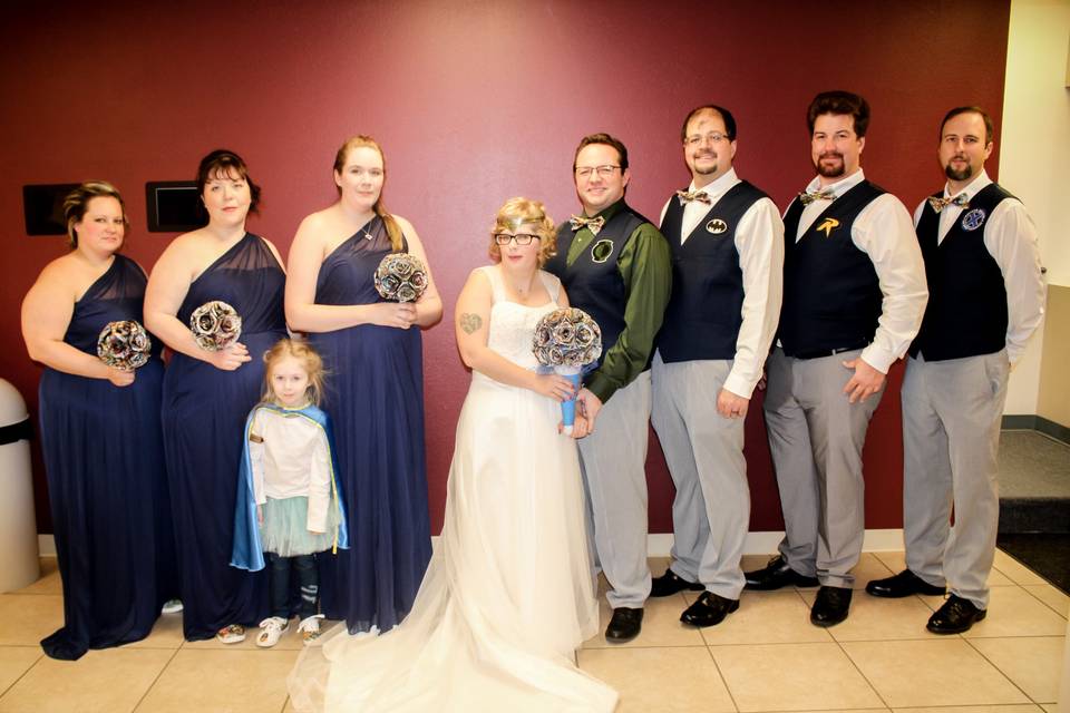 Wedding party photo