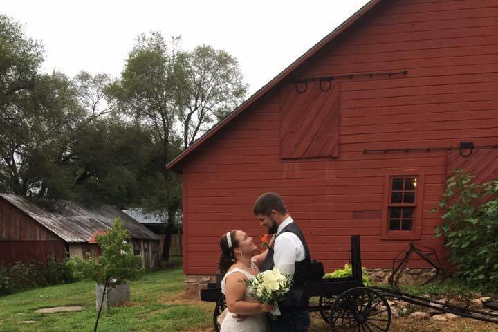 Together in front of the barn