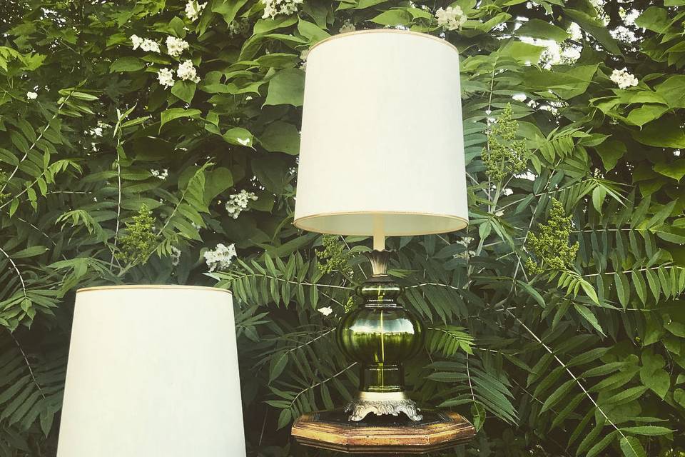 Happy Hiccup Antique Green Lamps