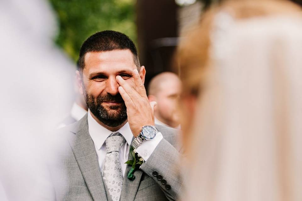 Groom Crying