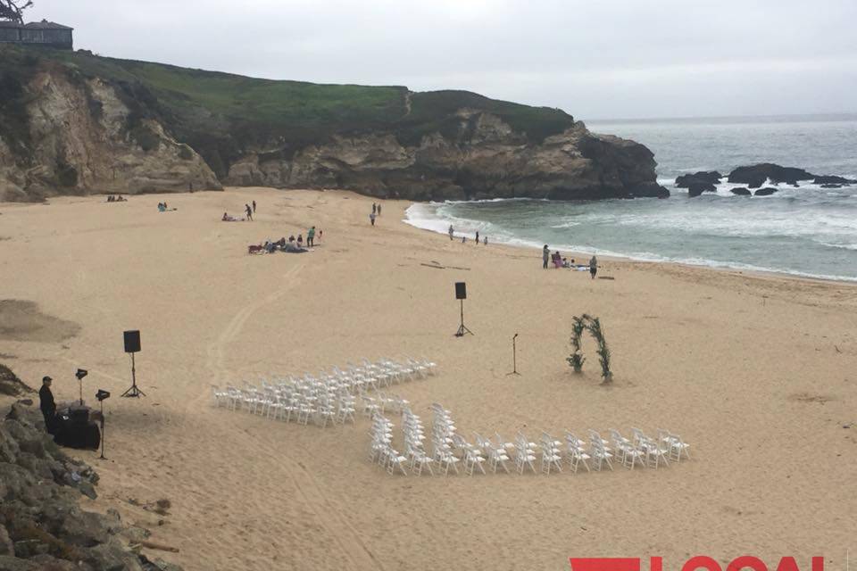 Off Grid Beach Ceremony