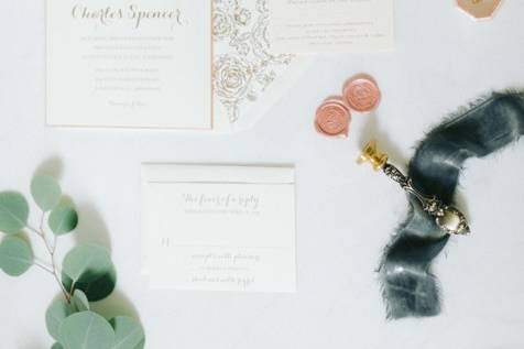 Elegant wedding stationery