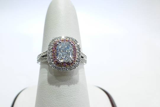 Natural Blue Colored Diamond Ring