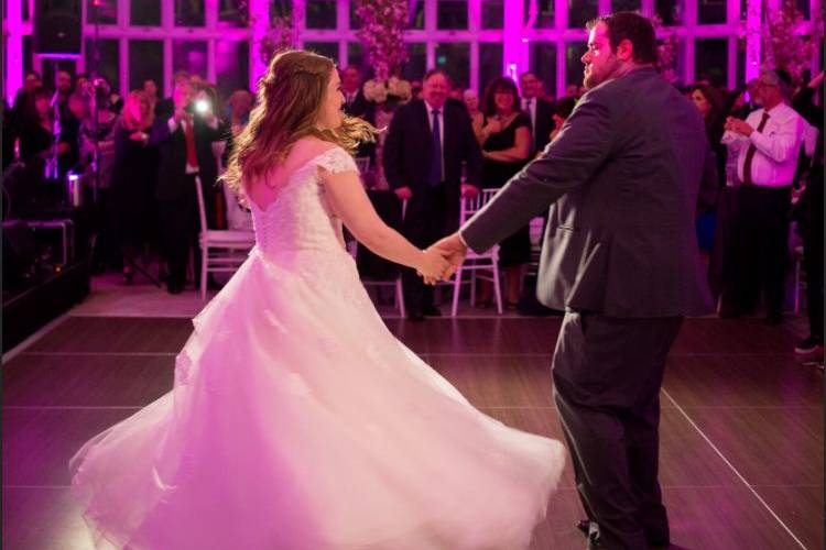 Newlyweds on the dance floor