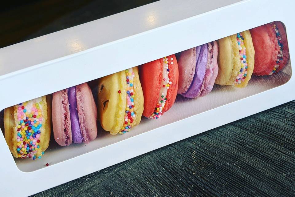 Boxed macarons