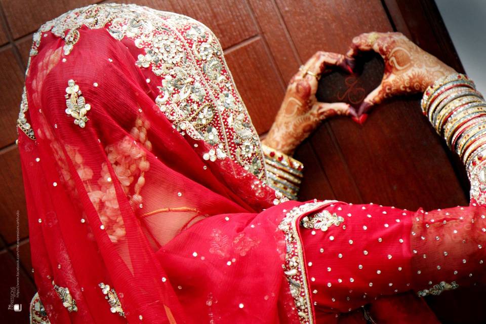 The bride at her Wedding
