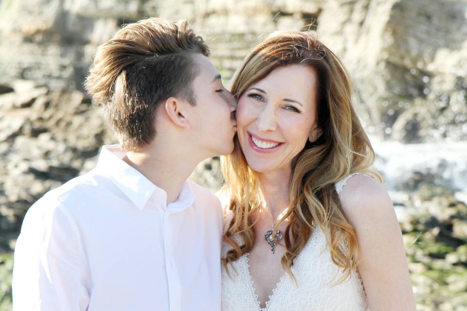 Wedding event-mom & son