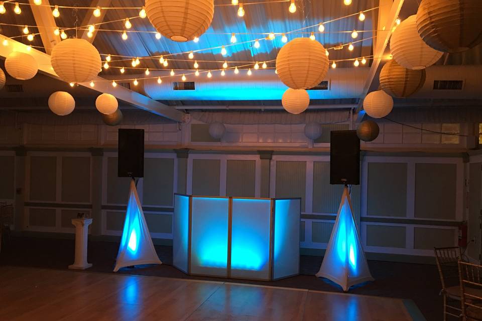 DJ booth setup