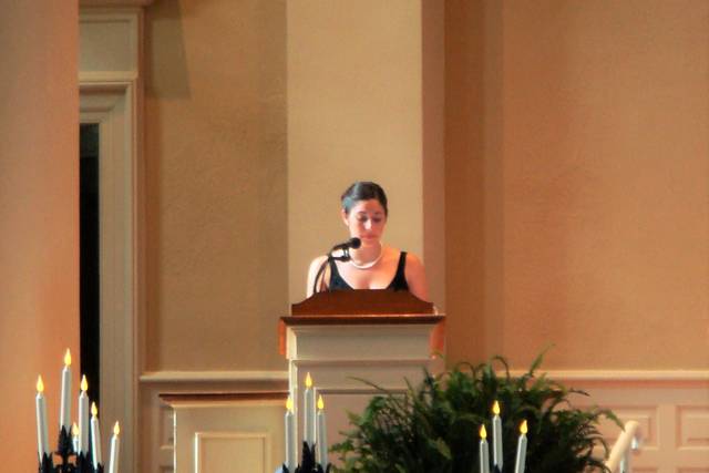 During a ceremony