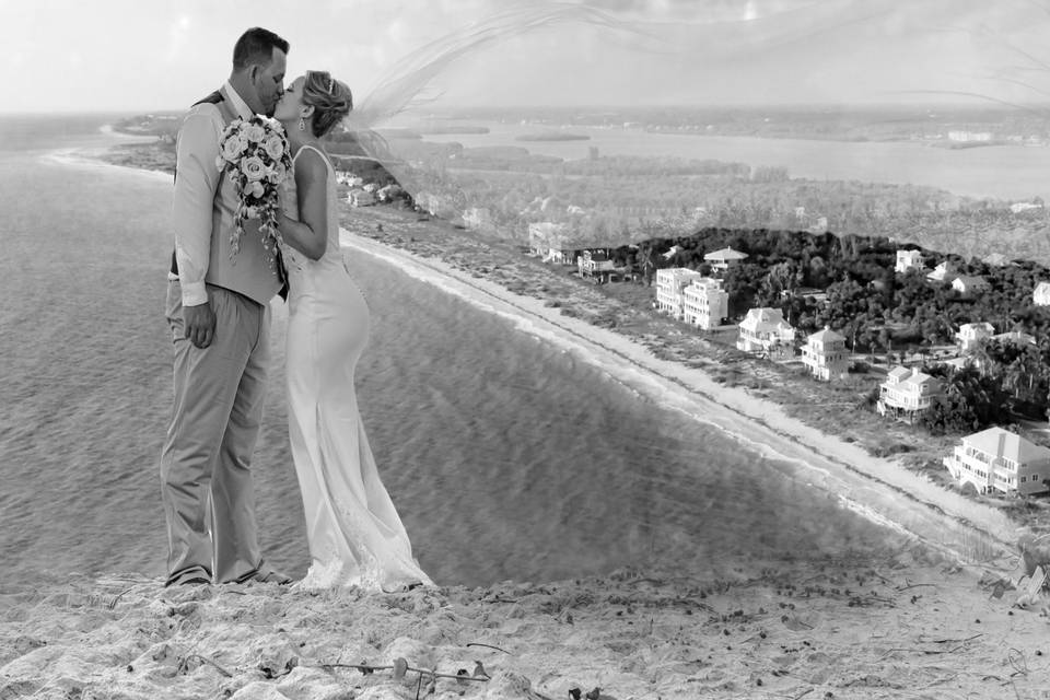Drone wedding from Cape Haze