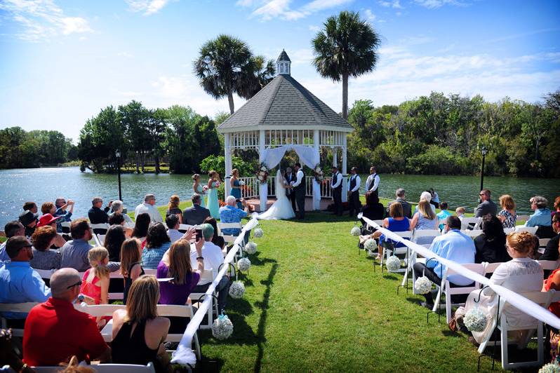 Wedding ceremony by the water