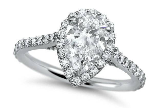 This is a gorgeous pear diamond engagement rings available at Diamond Exchange Dallas in Dallas, TX.