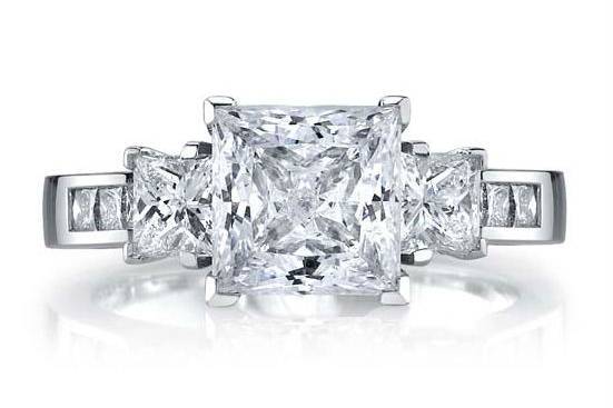 This is a beautiful princess cut engagement rings at Diamond Exchange Dallas in Dallas, TX.  We have a large selection of wholesale engagement rings available to choose from!