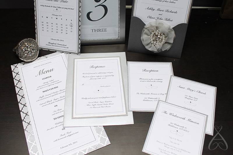 Grey Classic - Invitation Suite