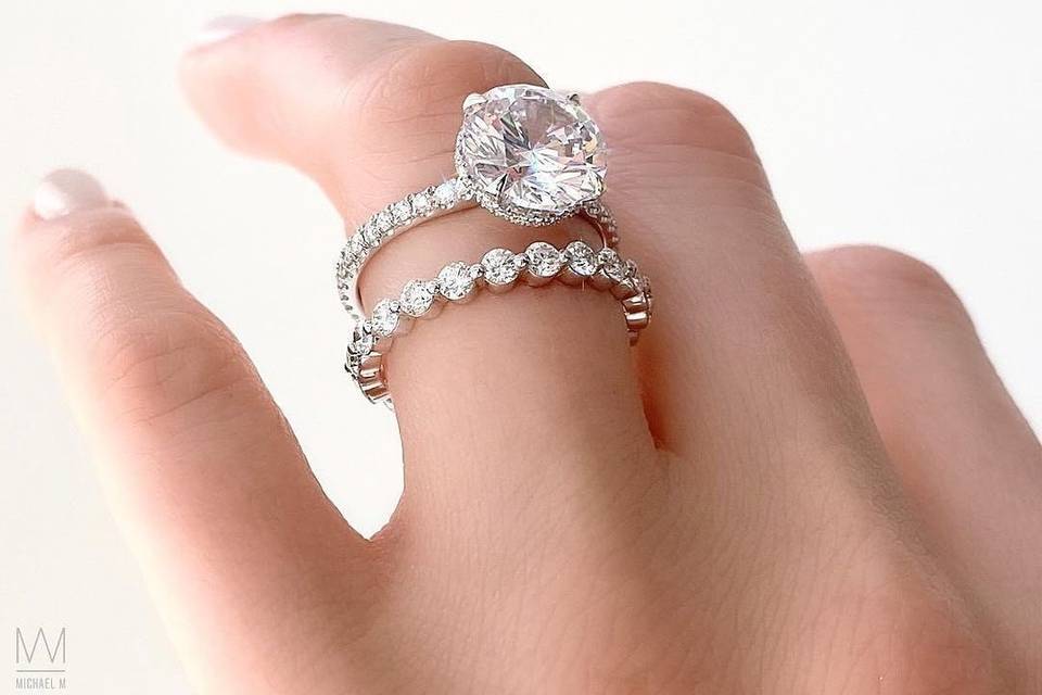 Shared Prong Diamond Ring
