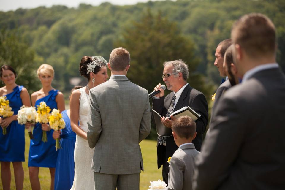 Wedding in the park.