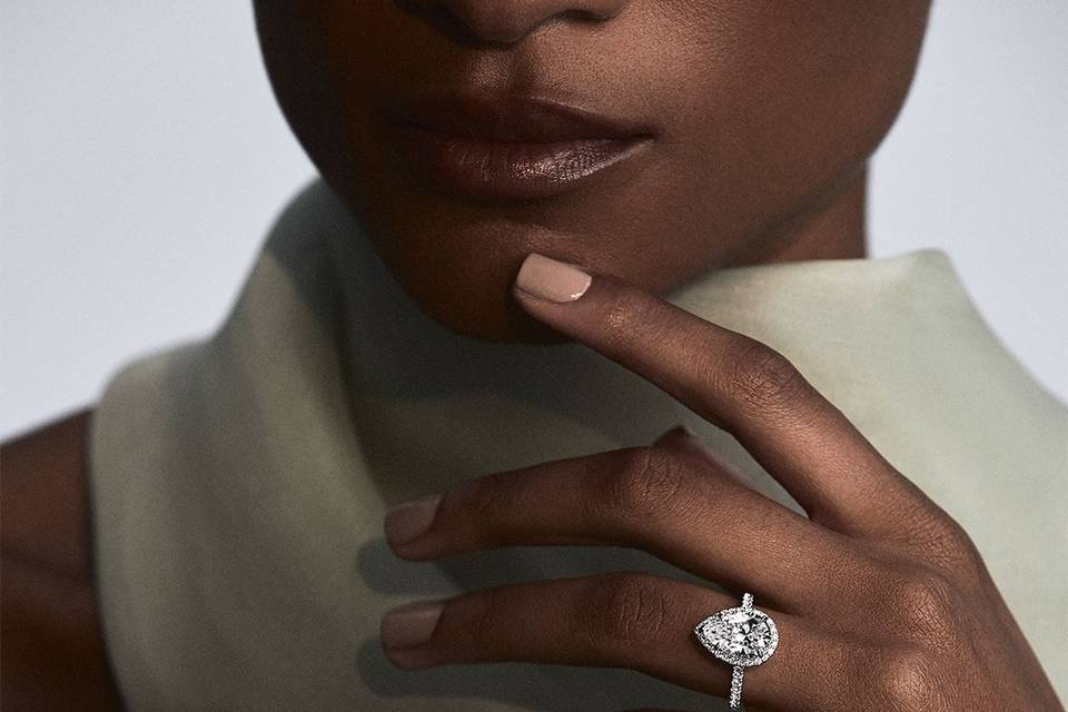 Pear Shaped Diamond Ring