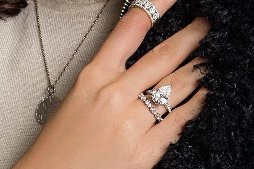 Pear Shaped Diamond Ring