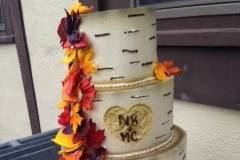 Multiple layered wedding cake