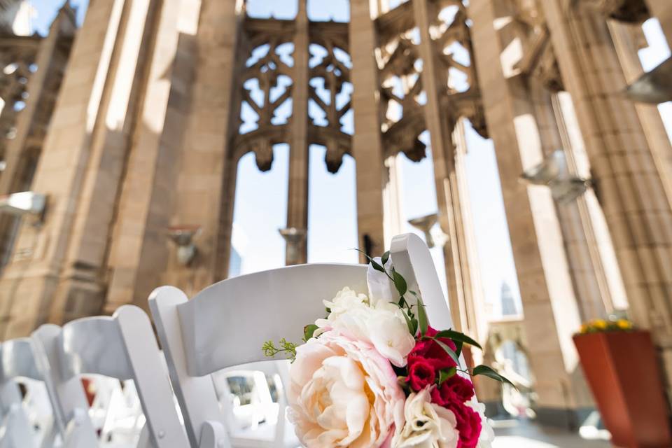 Ceremony chair floral