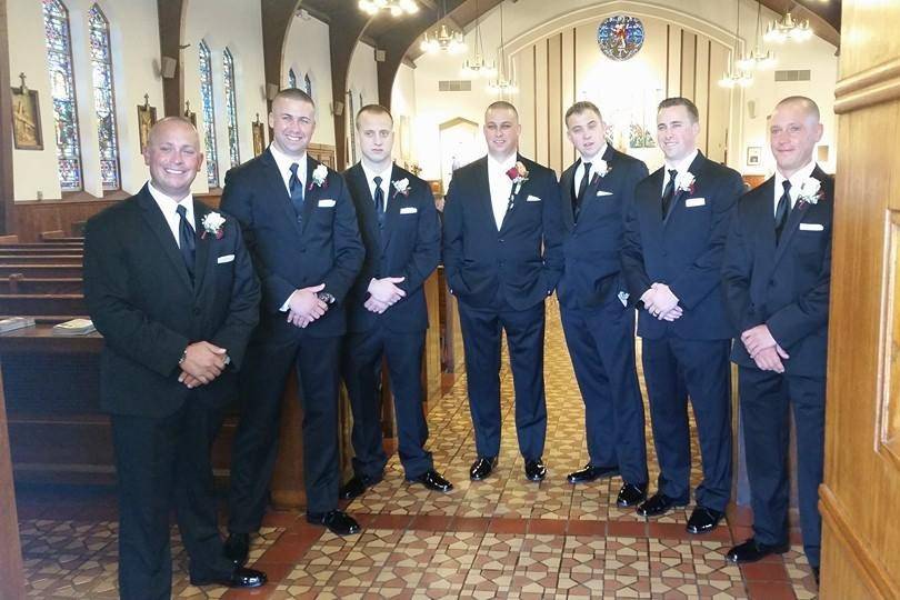 Groom and groomsmen