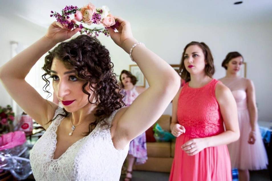 Curly wedding hair