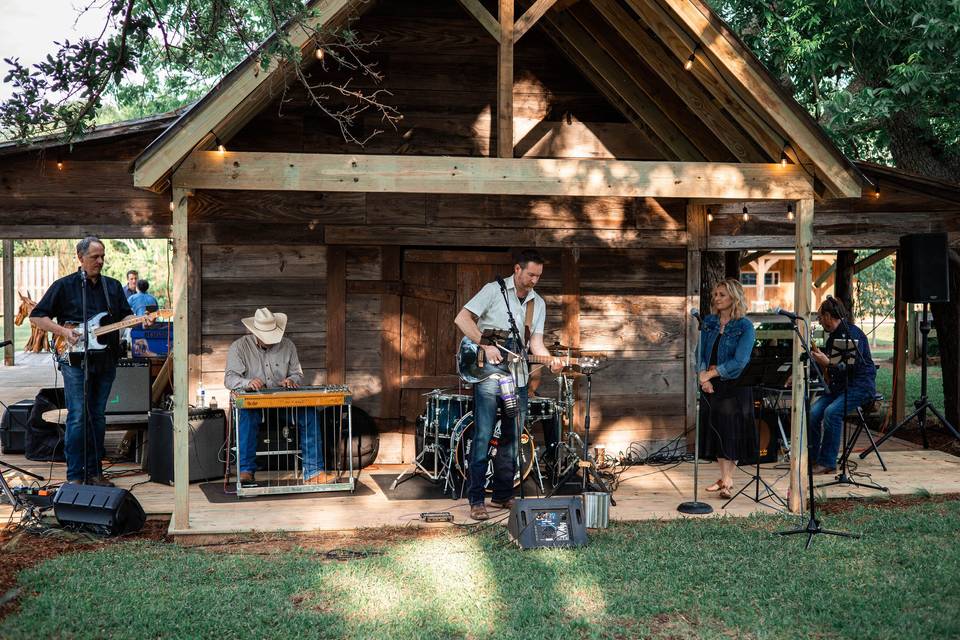 Band playing at historic jail