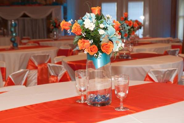 Table with centerpiece