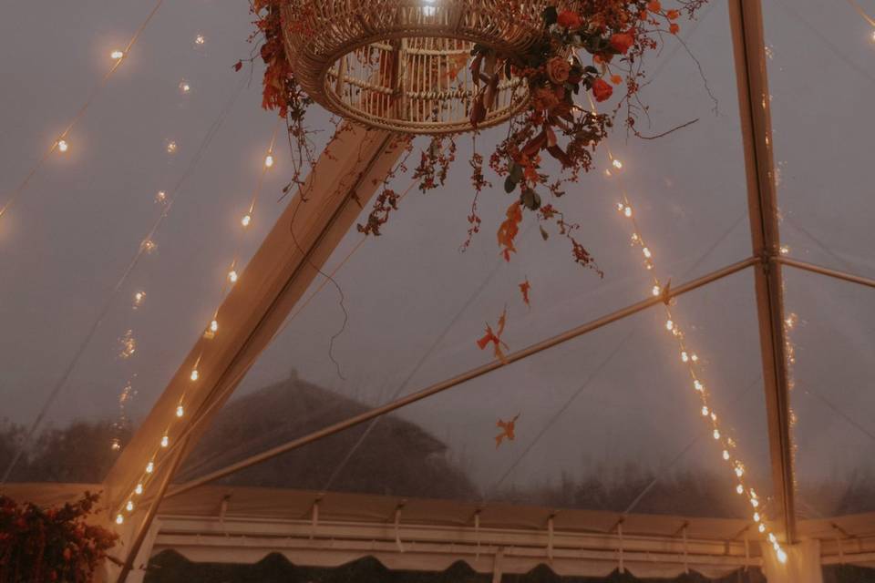 Wedding tent installation