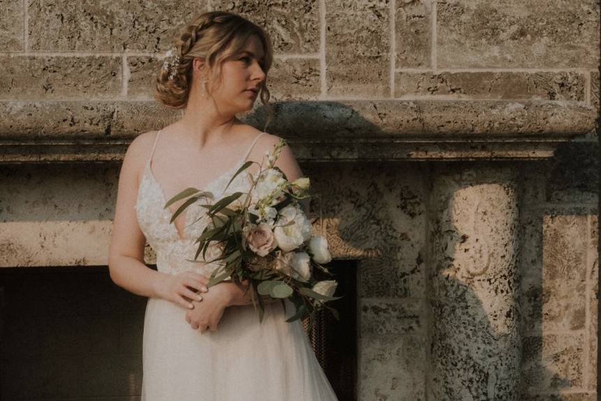 Boho bridal hair