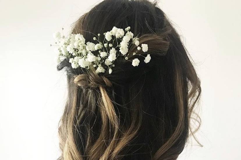 Boho bridal hairstyle