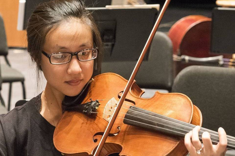 Shirley Smith playing viola