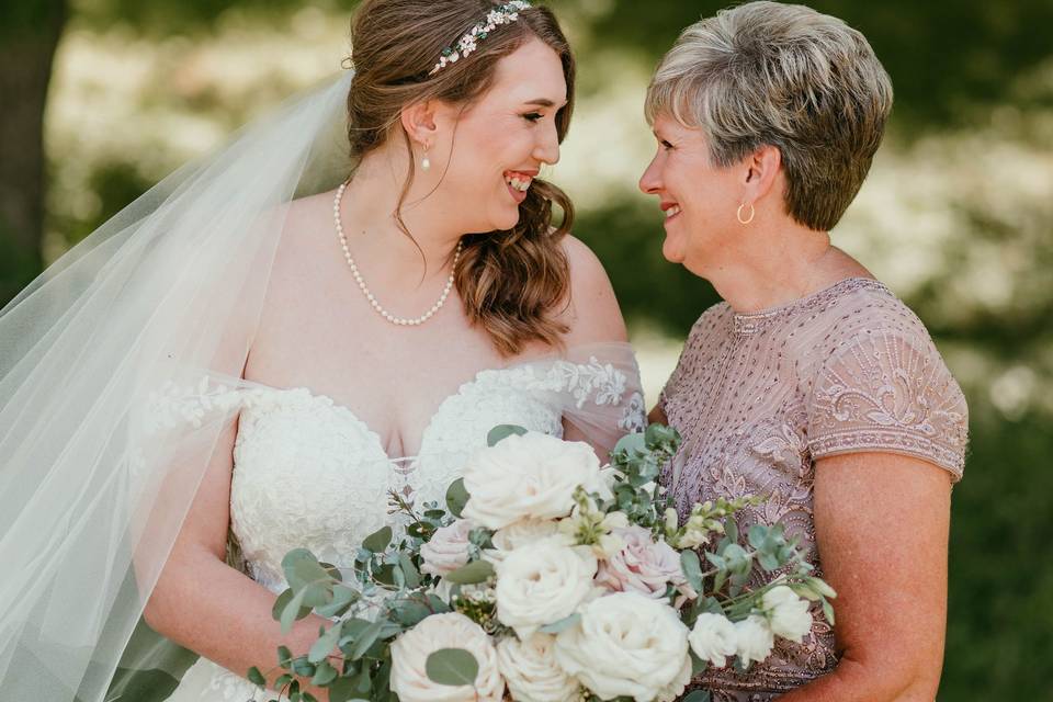 Bride and mom