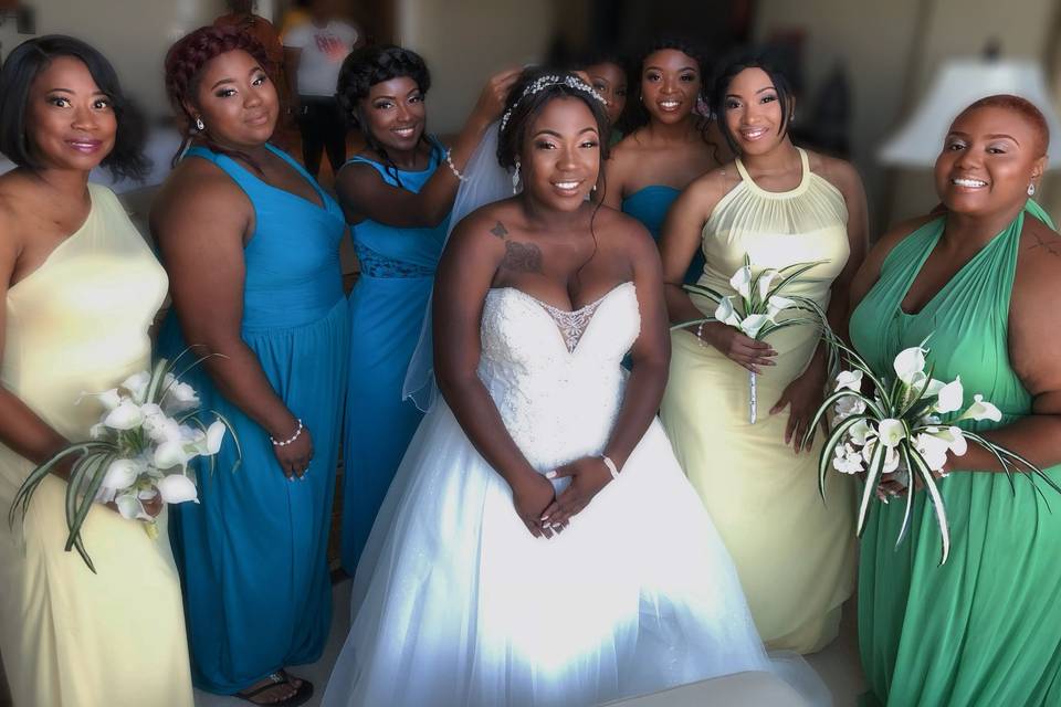 Bride and her guests