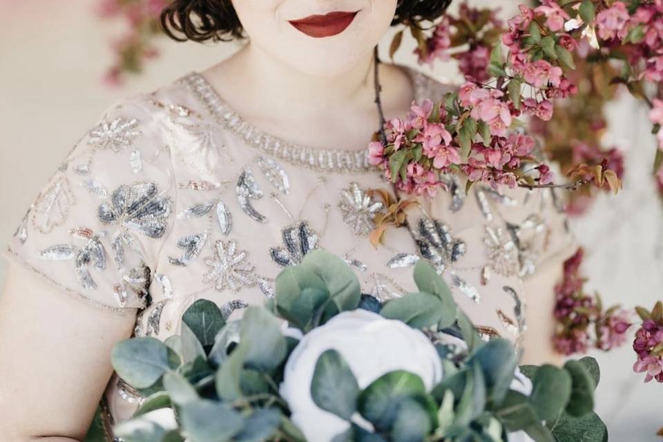 Dramatic red lip for wedding makeup