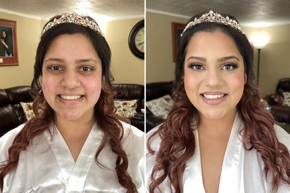Soft glam for the bride!!