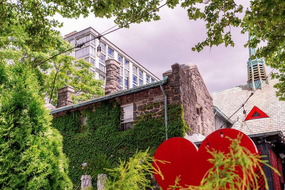 Heart Patio and Old Church