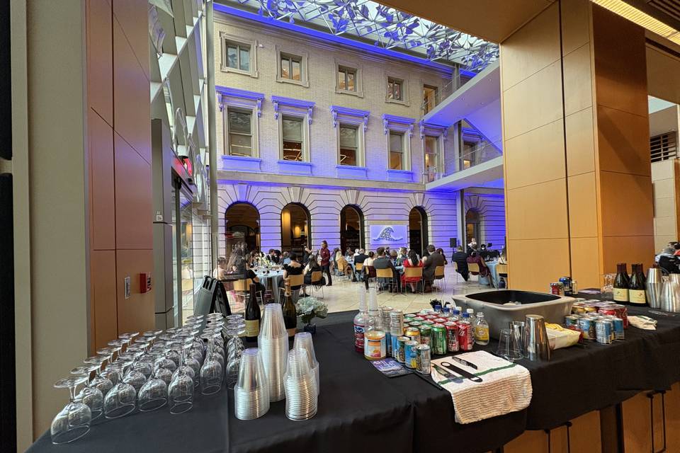 Bar Set up at Slover Library