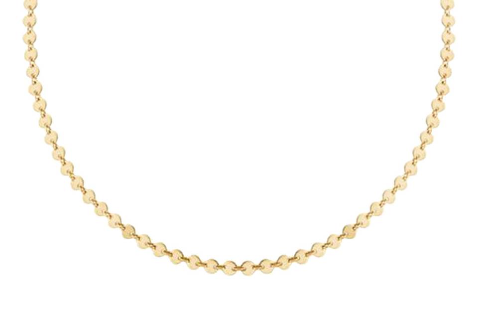 A very delicate necklace to fit your everyday wear. From Minor Obsessions, this necklace features gold filled sequins around the entire 16