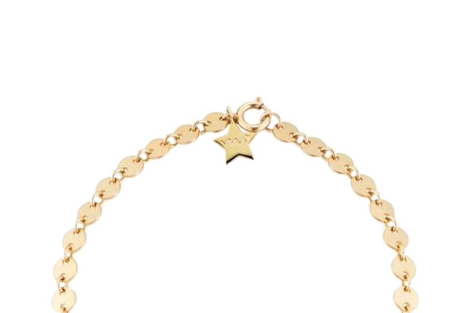 A minimalist moment. Just simple gold filled sequins, perfect for everyday from Minor Obsession. This gold chain measures 6