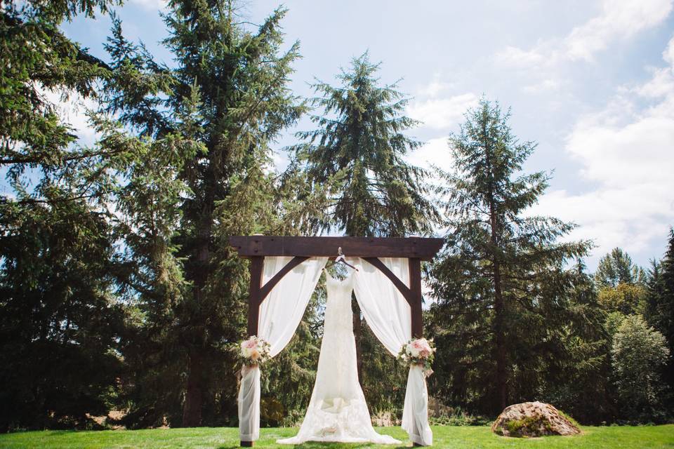 Outdoor wedding area