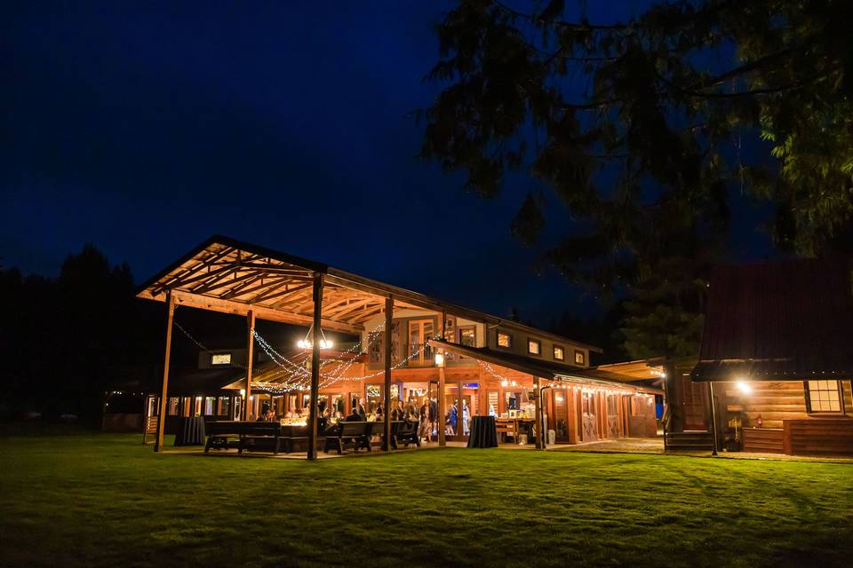 The Barn at night