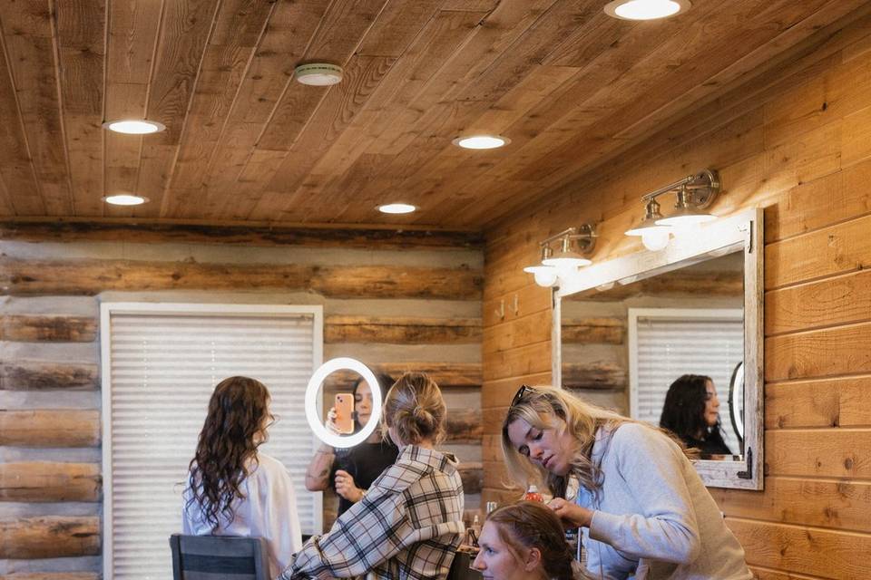 Getting ready in the cabin