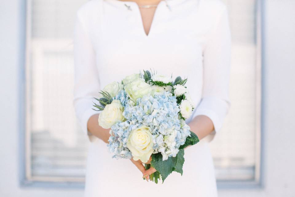 Bride holding her bouquet