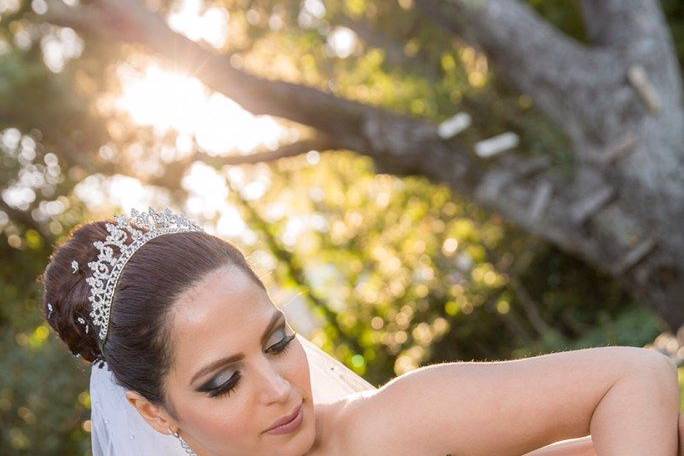 Bride holding her bouquet