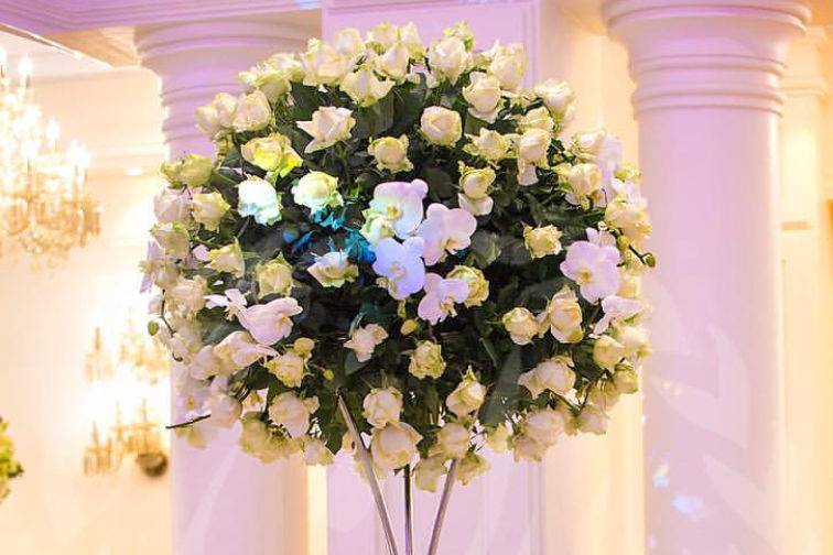 Tall floral centerpiece