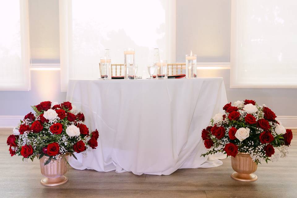 Red table