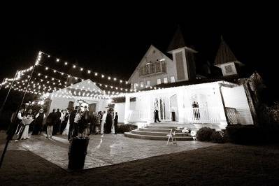 Gorgeous dancefloor string lighting at The Sonnet House - Leeds, Alabama