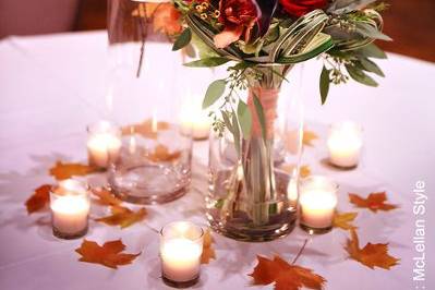 Beautiful fall decor - The Club, Birmingham