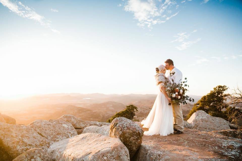 The bride and groom